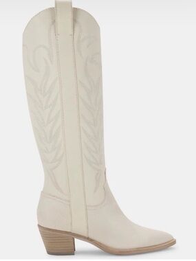 Dolce Vita Cream Over-the-Knee Western Boot